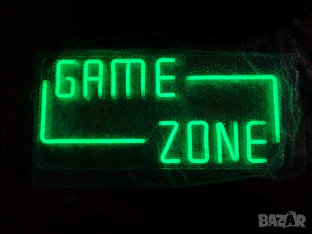 LED неон табела Game Zone 43x20 см нова, снимка 3 - Лед осветление - 54302254