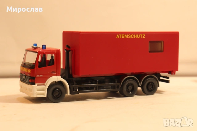 WIKING H0 1/87 МERCEDES ATEGO КАМИОН ПОЖАРНА МОДЕЛ КОЛИЧКА, снимка 7 - Колекции - 54215954