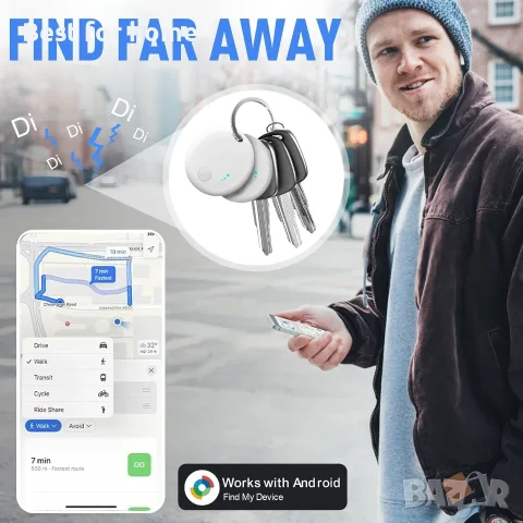 Bluetooth тракер за Android, 2 броя, снимка 8 - Друга електроника - 55524257