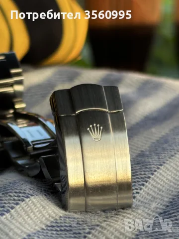 Часовник Ролекс Oyster Perpetual Rolex, жълт циферблат, снимка 2 - Луксозни - 55578709