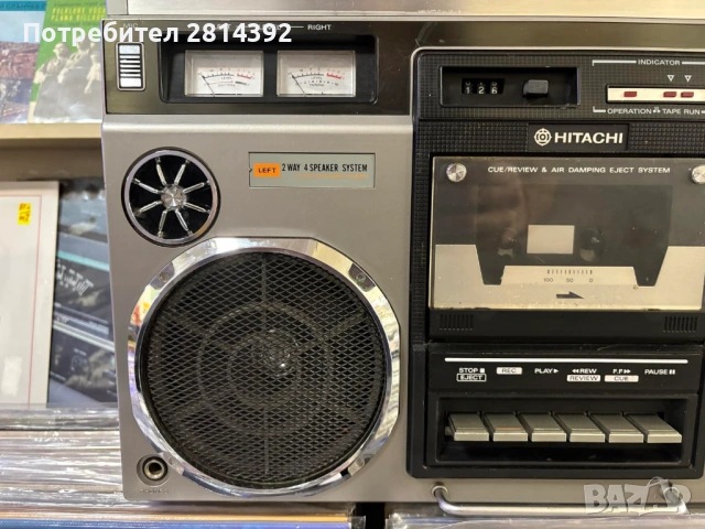 Касетофон HITACHI TRK-8155E Lamborghini Boombox Японска легенда Корекомска класика, снимка 4 - Радиокасетофони, транзистори - 54793630