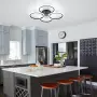 Смарт LED полилей/плафон с 4 пръстена и дистанционно за таван (димер, 3000–6000K), снимка 5