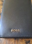 портфейл Hugo Boss БОС от естествена кожа, черен, тройно сгъваем, с капак и отделение за монети, снимка 2