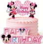 Мини Маус картонен топер Happy birthday за декорация на торта , снимка 1