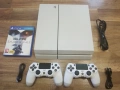 Снежнобял PlayStation 4 Fat 500GB Glacier White / 2 Нови Джойстика / Плейстейшън 4, снимка 1
