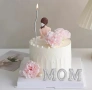 Mom мама фигурка за торта майка топер с перли Mom декорация на торта , снимка 2