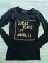 Дамска блуза Guess Jeans с дълъг ръкав черна, снимка 1