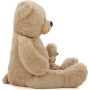 Плюшена играчка Mappy Fluffy Friends, Мечка с мече, 130 см, Бежова, снимка 3
