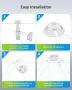 Комплект вградени лунички LED панел/спот лампи за таван (ултратънки), IP65, 3 цветни температури, снимка 4