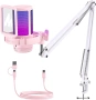 Микрофон MAONO GamerWave DGM20S Pink с рамо RGB, снимка 1