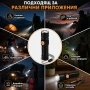 Мощен ръчен акумулаторен лед фенер USB зареждане CREE LED за къмпинг риболов лов туризъм палатка, снимка 7