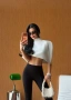 Дамски crop top бял, снимка 3