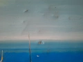 Картина "Лодки и мрежи", 2003 г., худ. Н. Чанев (1963-2020), снимка 4