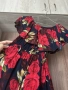 Летен гащеризон с паднали рамене и флорален принт , снимка 2