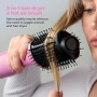 Нова Четка с горещ въздух 2 в 1 1300W керамично покритие розова 3 степени сешоар, снимка 3