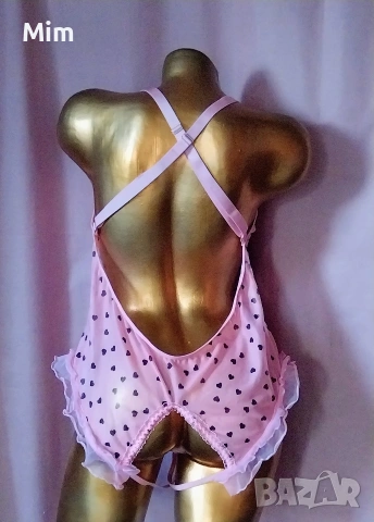 4XL Еротично розово боди , снимка 3 - Бельо - 55194951