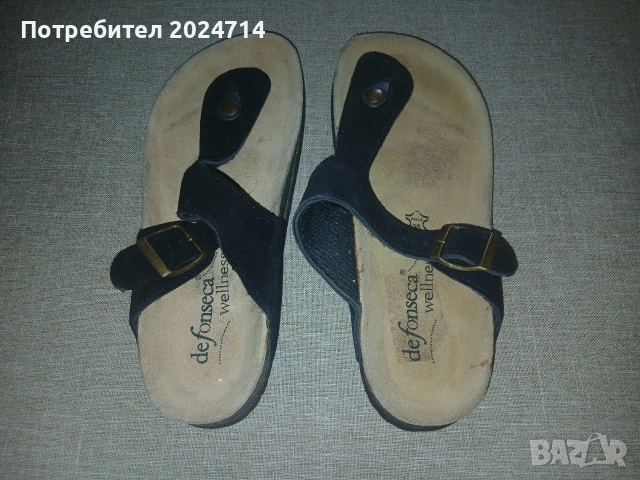 Чехли De Fonseca естествен велур 38, снимка 2 - Джапанки - 55233819