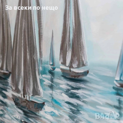 Картина Лодки, 80*120см Код P2266, снимка 2 - Картини - 54249009