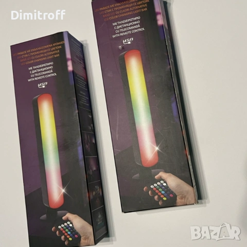 2x LED RGB лампи с дистанционно (USB, ambient light)