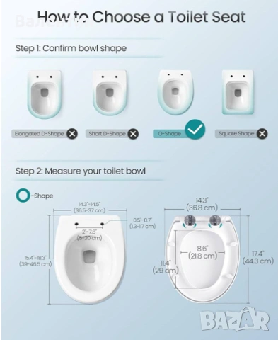 Тоалетна чиния O-shape soft close, снимка 2 - Други стоки за дома - 54532603