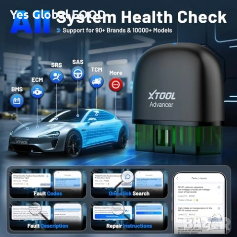 XTOOL AD20 Pro OBD2 диагностика Bluetooth iOS Android, снимка 3 - Аксесоари и консумативи - 54603502