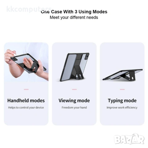 XUNDD калъф за Xiaomi Pad 7 Ultra – TPU+PC, подставка, Airbag, протектор, черен, снимка 3 - Калъфи, кейсове - 54520046