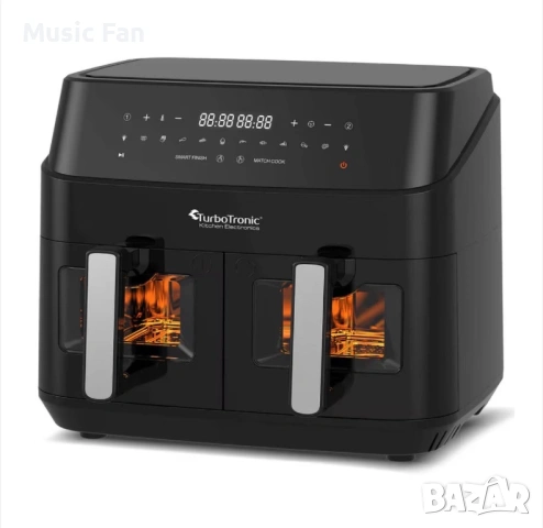 AirFryer TurboTronic AirChef Pro, TT-DAF6W, 6L, 1600W, 40–200°C, таймер до 60 мин