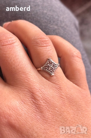 Невероятен сребърен пръстен - модел R064, снимка 4 - Пръстени - 54288083