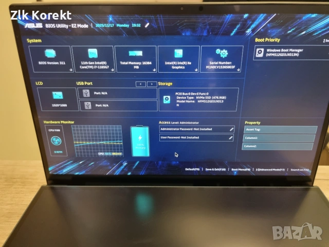 Asus Zenbook Duo i7-1165G7 16GB/512SSD, снимка 2 - Лаптопи за работа - 54391137