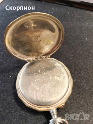 Швейцарски джобен часовник - Argentan -  Цилиндър - РЯДЪК, снимка 10 - Джобни - 48361829