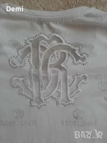 Дамска бяла тениска Roberto Cavalli , снимка 6 - Тениски - 55439875