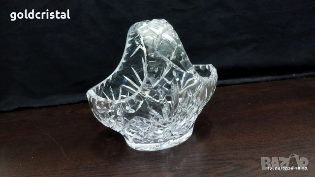 кристална кошничка бонбониера , снимка 3 - Антикварни и старинни предмети - 49691273