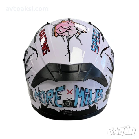 Каска за мотор шлем White- 108-13, снимка 7 - Аксесоари и консумативи - 54130749