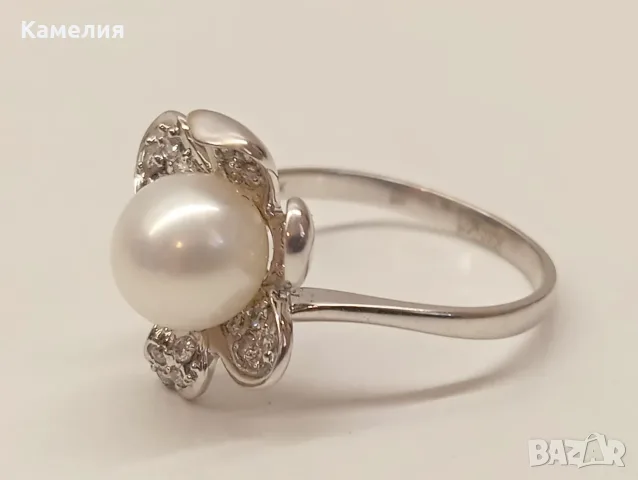 Руско злато. Пръстен с брилианти , снимка 6 - Пръстени - 55299496