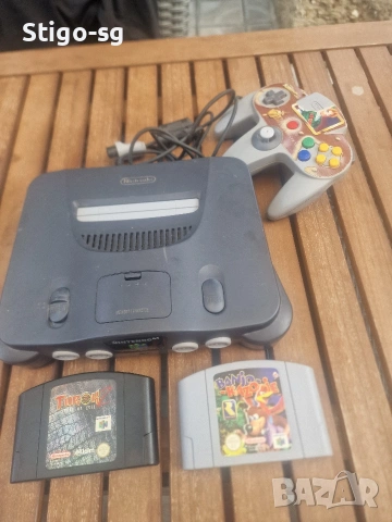 Nintendo 64 -дискети конзола джойстик.