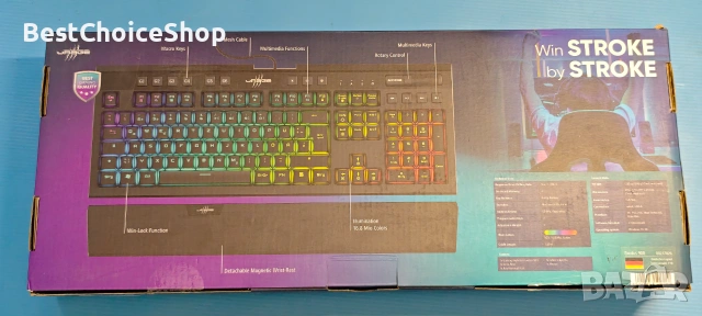 uRage Exodus 900 Механична геймърска клавиатура, red switches, RGB осветление QWERTZ layout, снимка 9 - Клавиатури и мишки - 55070384