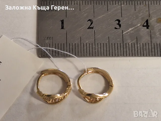 Златни обеци 1,42гр., снимка 3 - Обеци - 55525925
