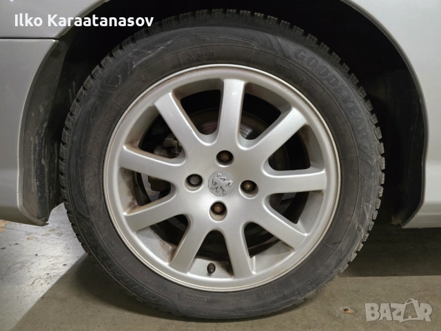 4 бр. алуминиеви джанти 205/55 R16 за Пежо/Ситроен + 3 бр. зимни гуми Goodyear ДОТ 2021, снимка 2 - Гуми и джанти - 54581858