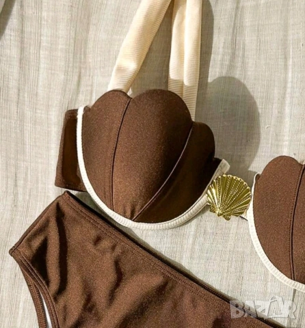 Чисто нов бански с брошка , снимка 5 - Бански костюми - 54208676