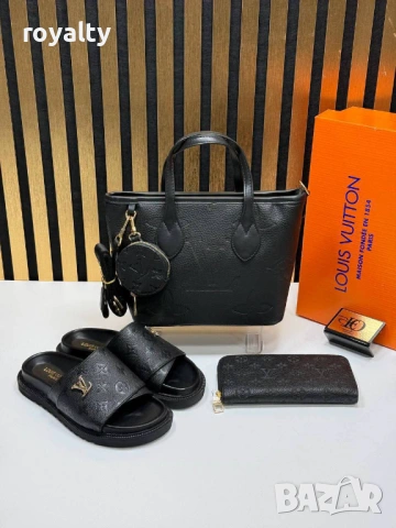 Louis Vuitton Нов Дамски Черен Комплект 