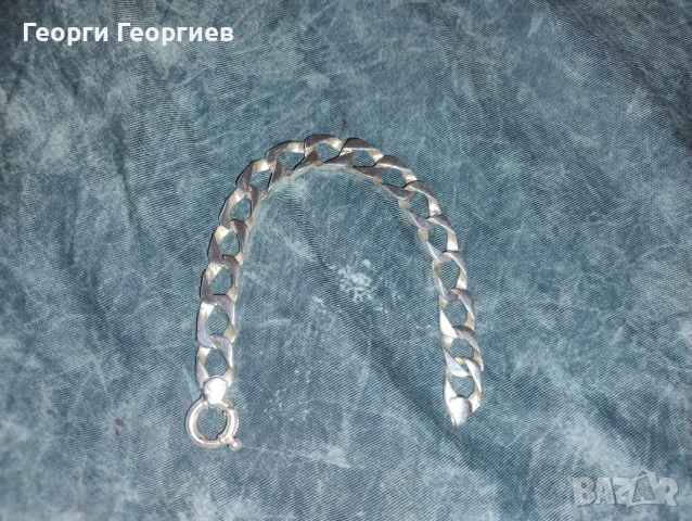 Сребърна гривна панцер 925