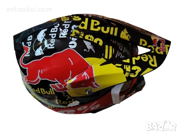 Каска Red Bull Крос Мотор/Скутер/Бъги/Вело/АТВ+ Очила 100%, снимка 7 - Аксесоари и консумативи - 54390220