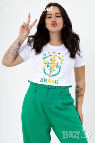 Тениски BRASIL Бразилия , дамски детски и мъжки фланелки с къс ръкав 10 модела над 20 цвята , снимка 3 - Тениски - 54454254