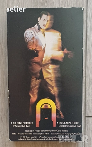 Freddie Mercury ‎– The Great Pretender Оригинална касета VHS Издание 🇬🇧 UK 1987г Състояние:VG+ Цен, снимка 2 - Други жанрове - 55001610