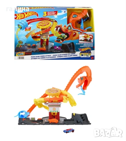 Hot Wheels® CITY Игрален комплект Атаката на кобрата с количка