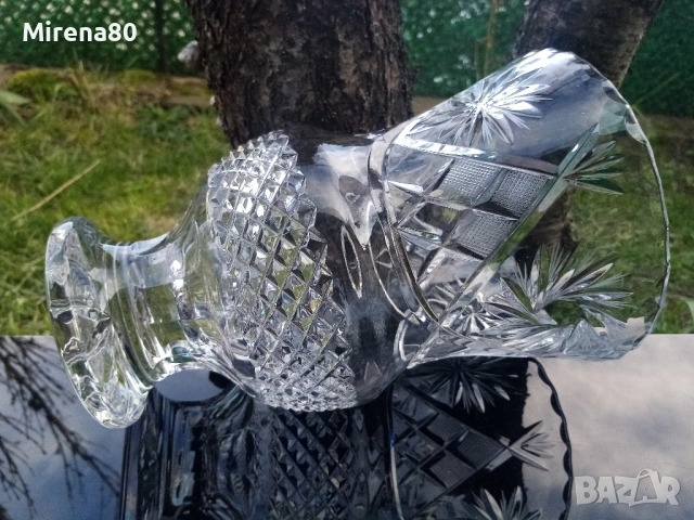 Българска кристална ваза, снимка 6 - Вази - 54133755