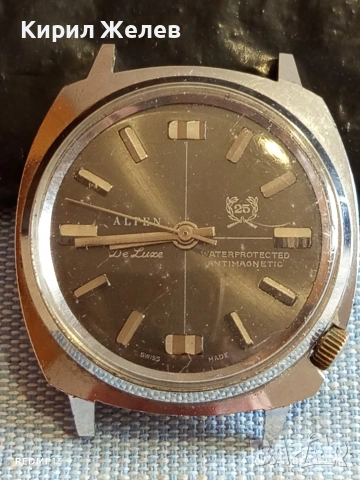 Стар механичен часовник ALPEN DE LUXE рядък за КОЛЕКЦИЯ 54397, снимка 3 - Антикварни и старинни предмети - 54118274