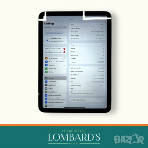 Ipad 10th gn 256 GB, N: 50347, снимка 2 - Таблети - 54266040