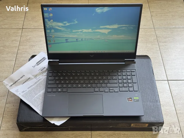 HP Victus 15 Gaming / 15.6" инча / NVIDIA / AMD RYZEN 5 5600U / RAM 8GB / SSD 256GB / Гаранция!