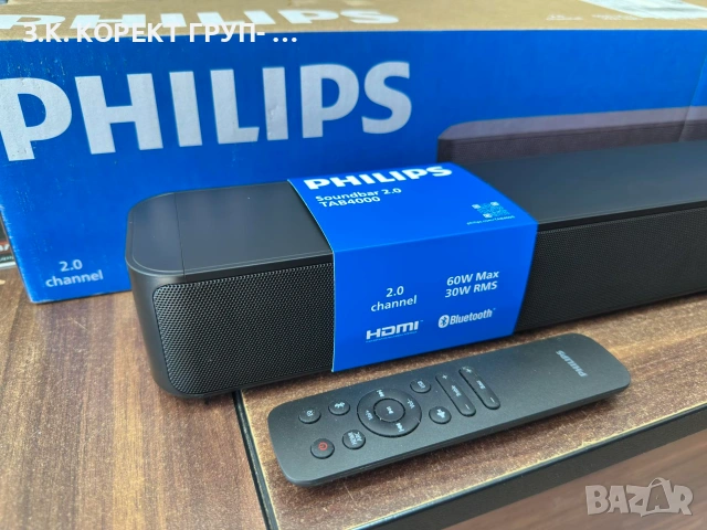 Саундбар Philips TAB4000/10 – 2.0 канала, Bluetooth, HDMI ARC